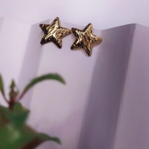 Stellar Shine 18K Gold-Plated Star Earrings