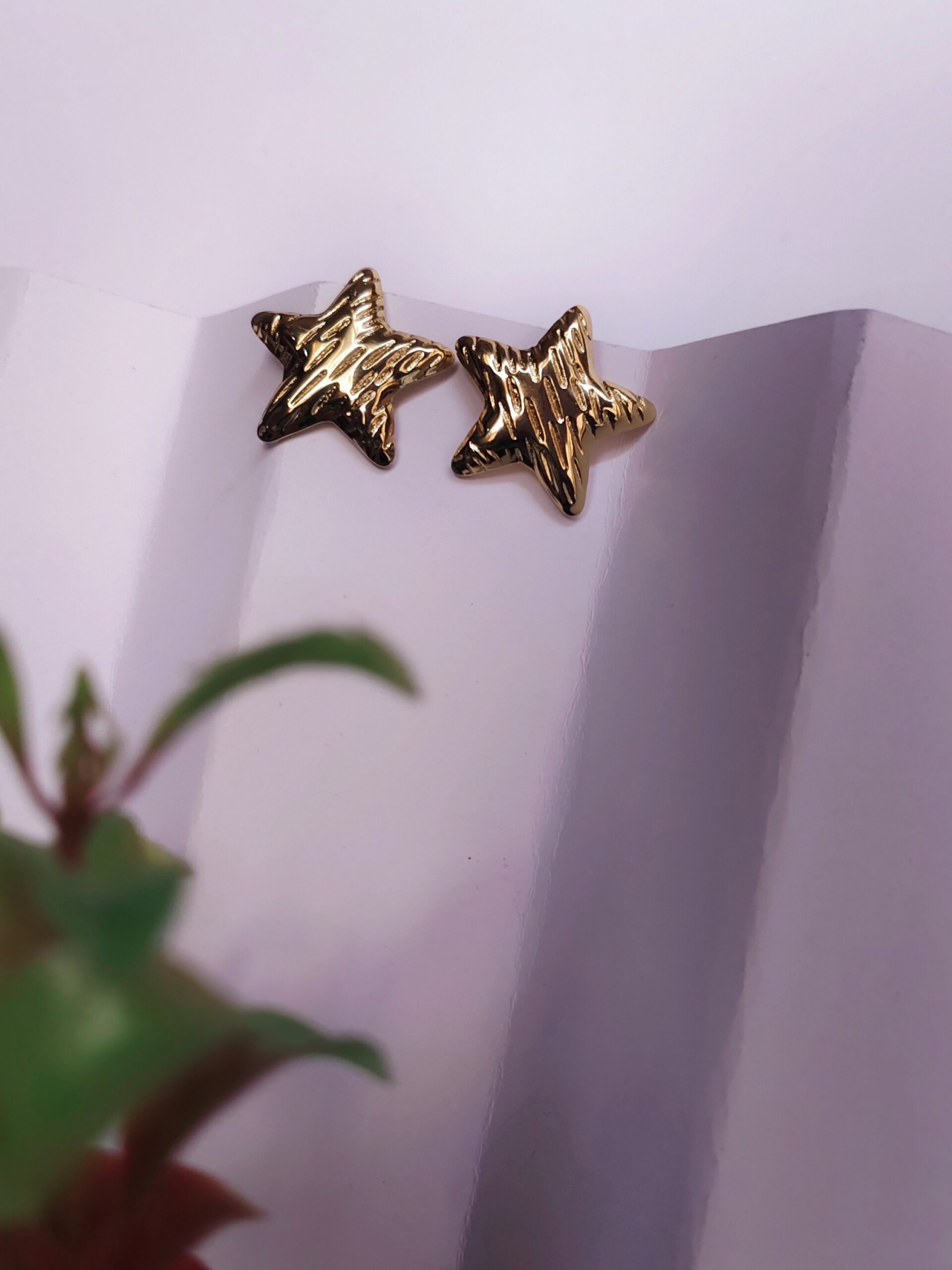Stellar Shine 18K Gold-Plated Star Earrings