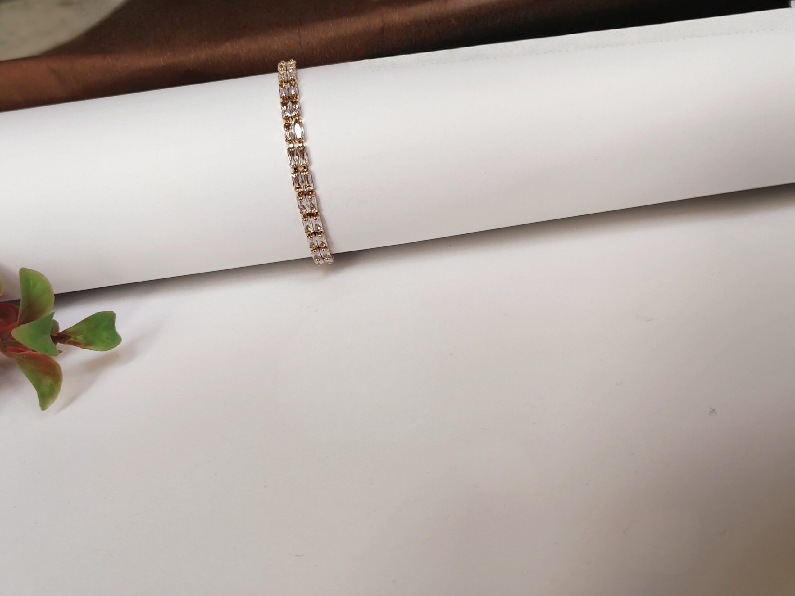 Radiant Zircon 18K Gold-Plated Bracelet