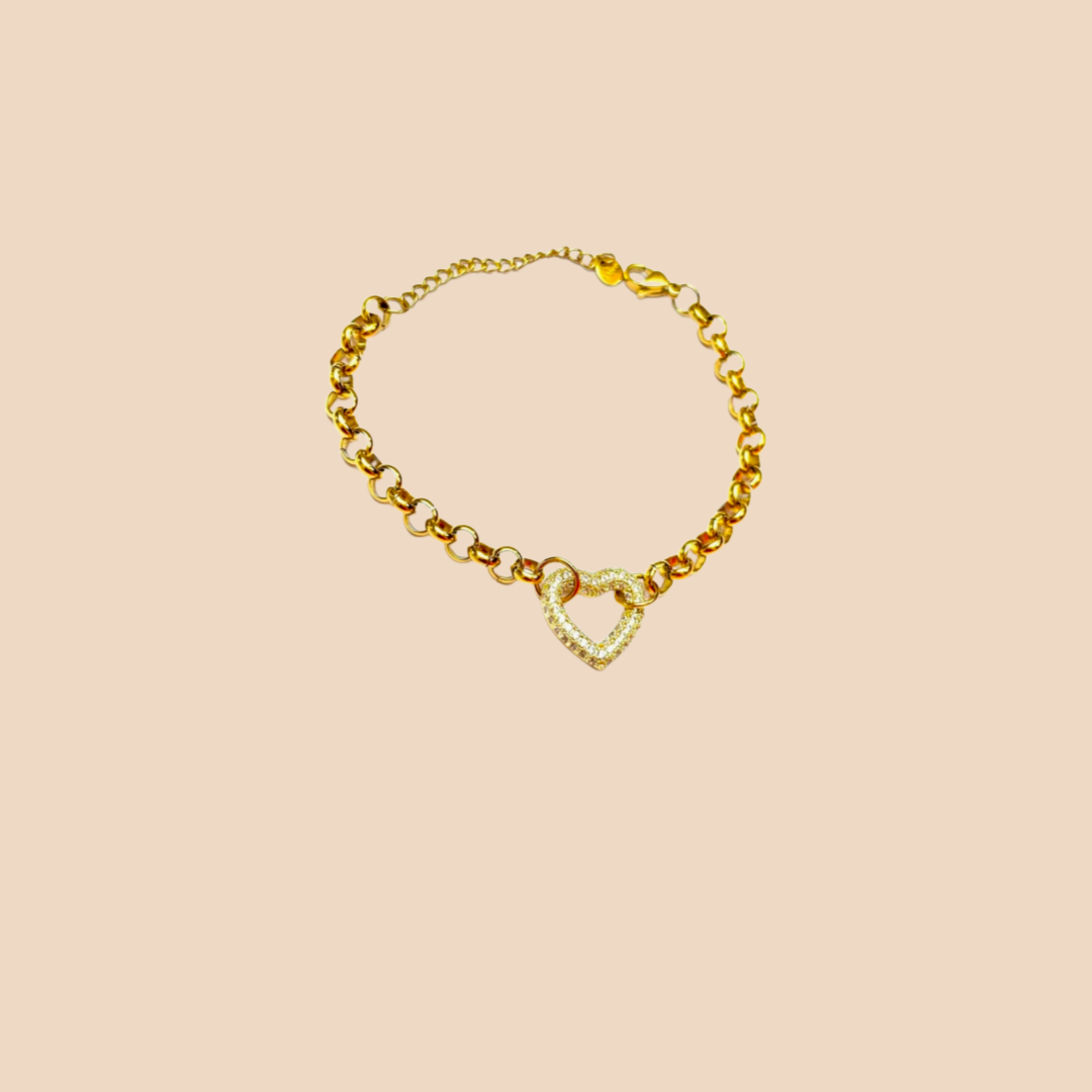 Eternal Heart 18K Gold-Plated Bracelet - Image 3