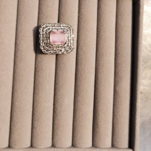 Estele Sparkle Rhodium Crystal Ring