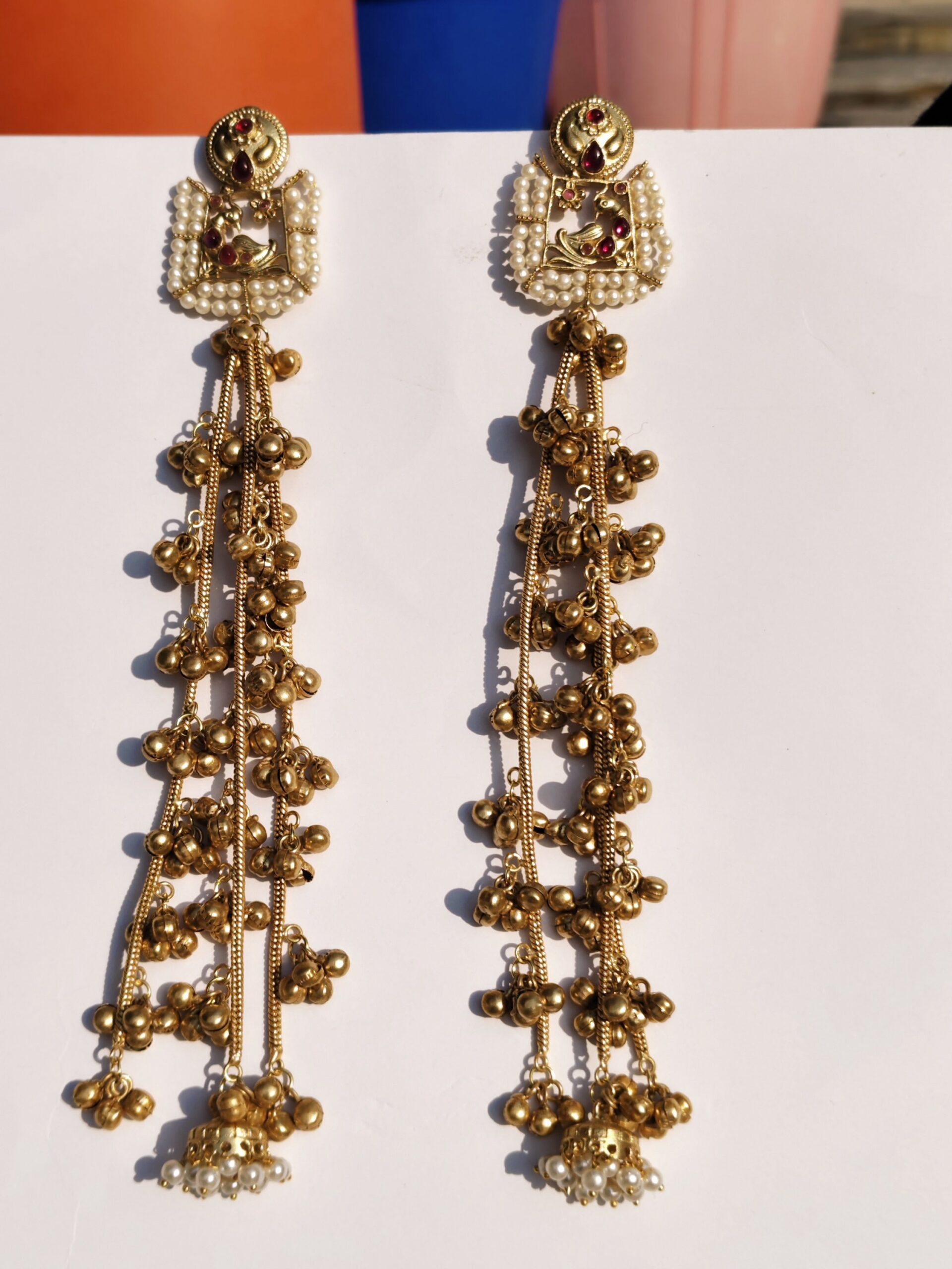 Noor-e-Kashmir Pachi Kundan Jhumkas
