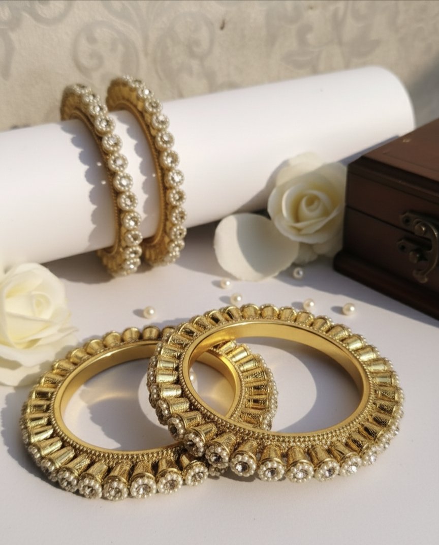 Royal Heritage Gold-Plated Bangles